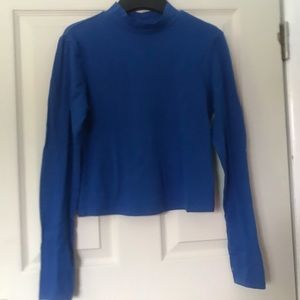Large women's long sleeve crop top.